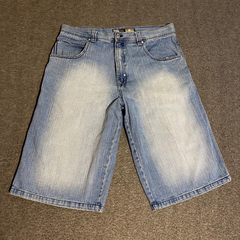 Vintage Southpole Jean Shorts Mens 38 Baggy Denim Light Wash Y2K Streetwear